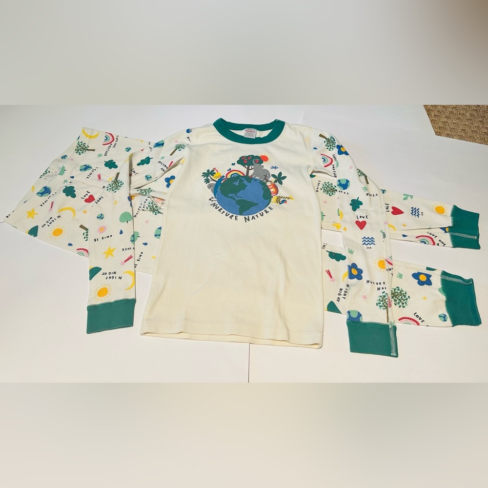 Hanna Andersson Earth Day Nurture Nature Long John Pajamas Size: 150 (12)